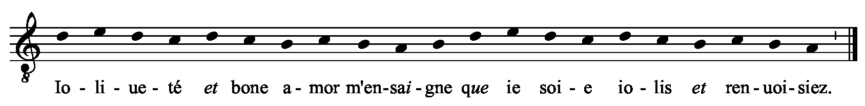 Refrain musical notation